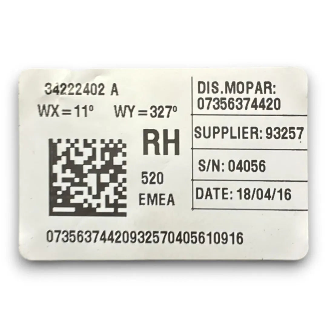 Dettaglio Cintura di sicurezza posteriore destra Jeep Renegade 5I OEM 735637443 - foto 3