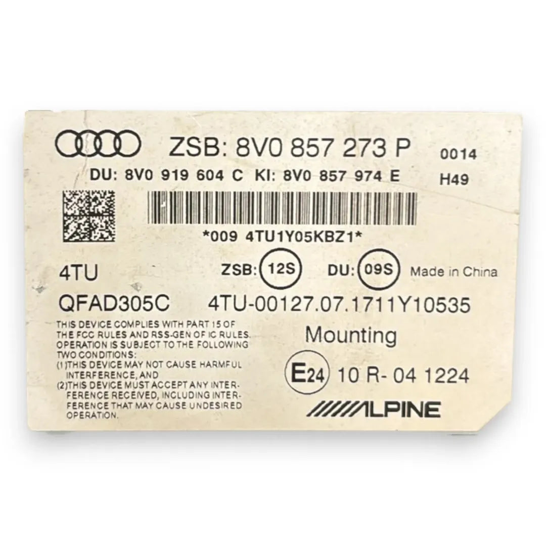 Dettaglio Display multifunzione Audi A3 8V 2016–2021 OEM 8V0857273P - foto 3