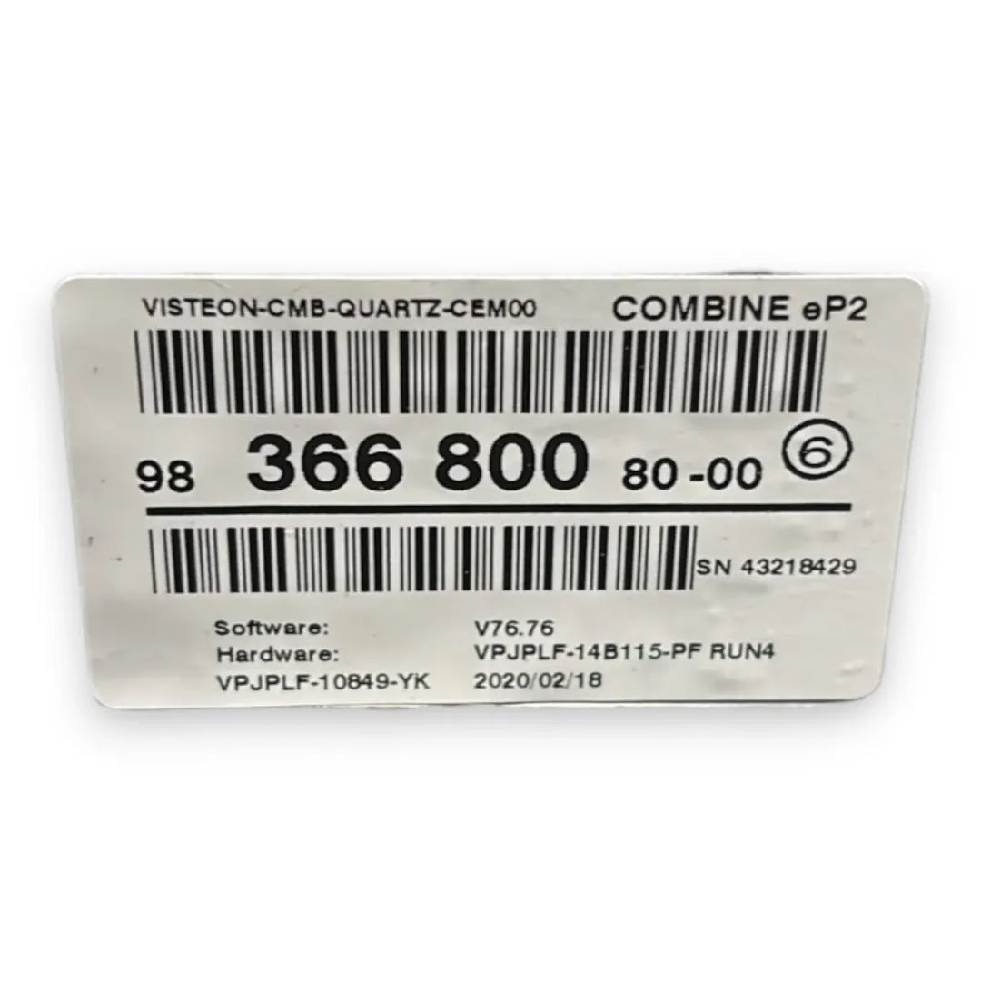 Dettaglio Quadro strumenti Peugeot 2008 2019–2023 OEM 9836680080-00 - foto 3