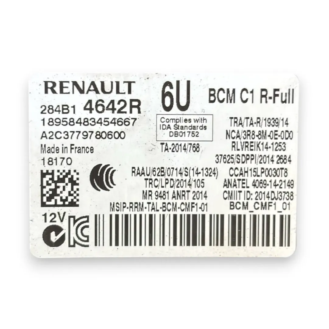 Dettaglio Body computer / centralina abitacolo Renault Scenic 4ª Serie cod. 284B14642R - foto 3
