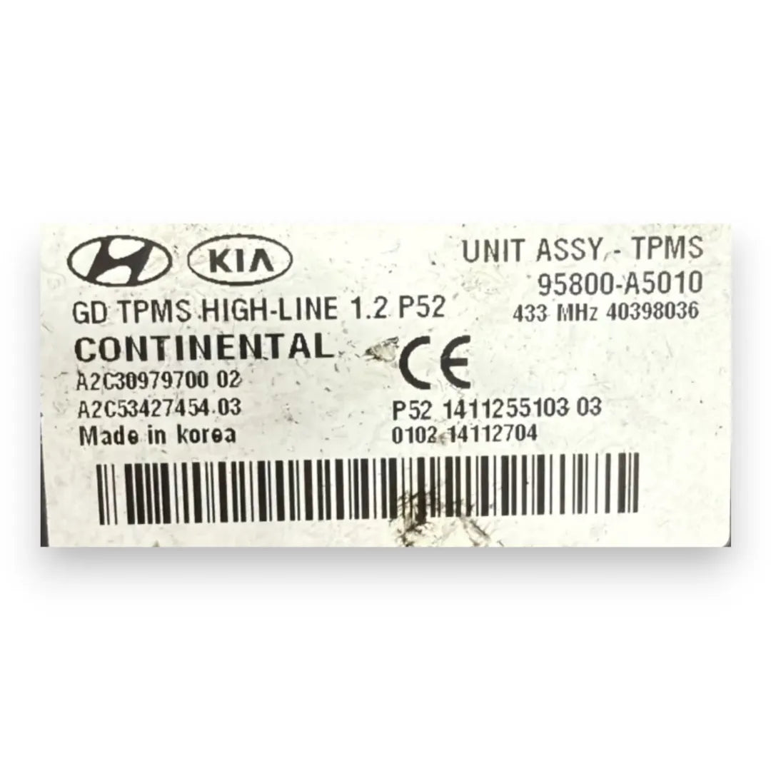 Dettaglio Centralina controllo pressione pneumatici Hyundai i30 2ª Serie cod. 95800-A5010 - foto 3