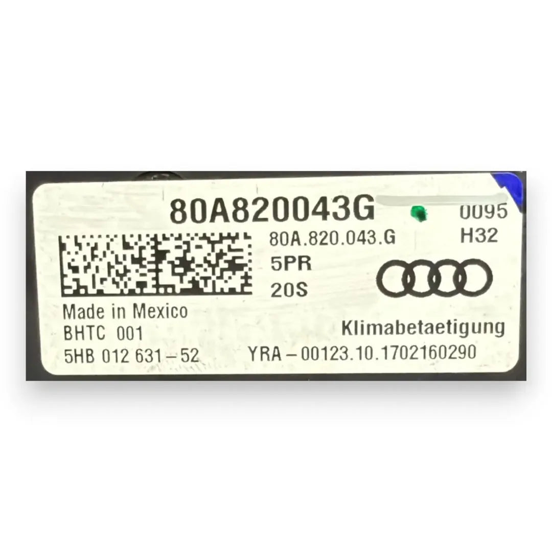 Dettaglio Blocco comando climatizzazione Audi Q5 OEM 8W0820043Q5PR - foto 3