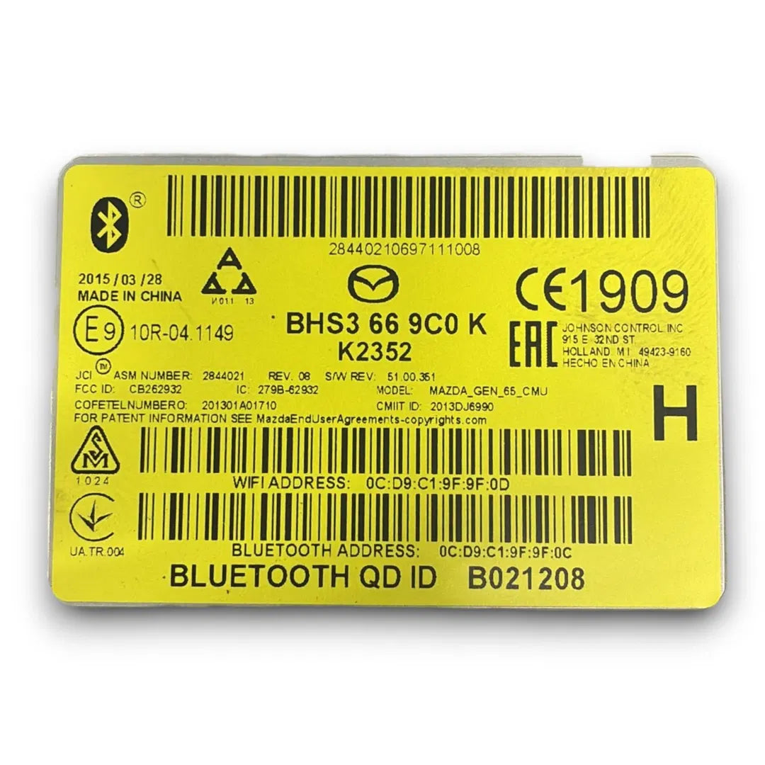 Dettaglio Centralina infotainment CMU Mazda 3 dal 2013 OEM BHS3669C0K - foto 3