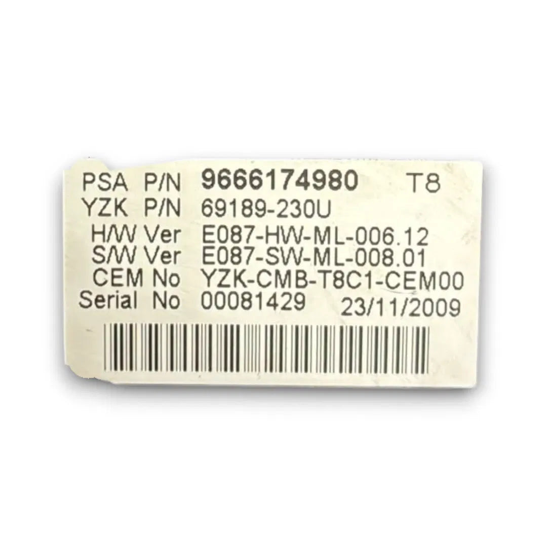 Dettaglio Quadro strumenti Peugeot 3008 2009–2013 OEM 9666174980 - foto 3