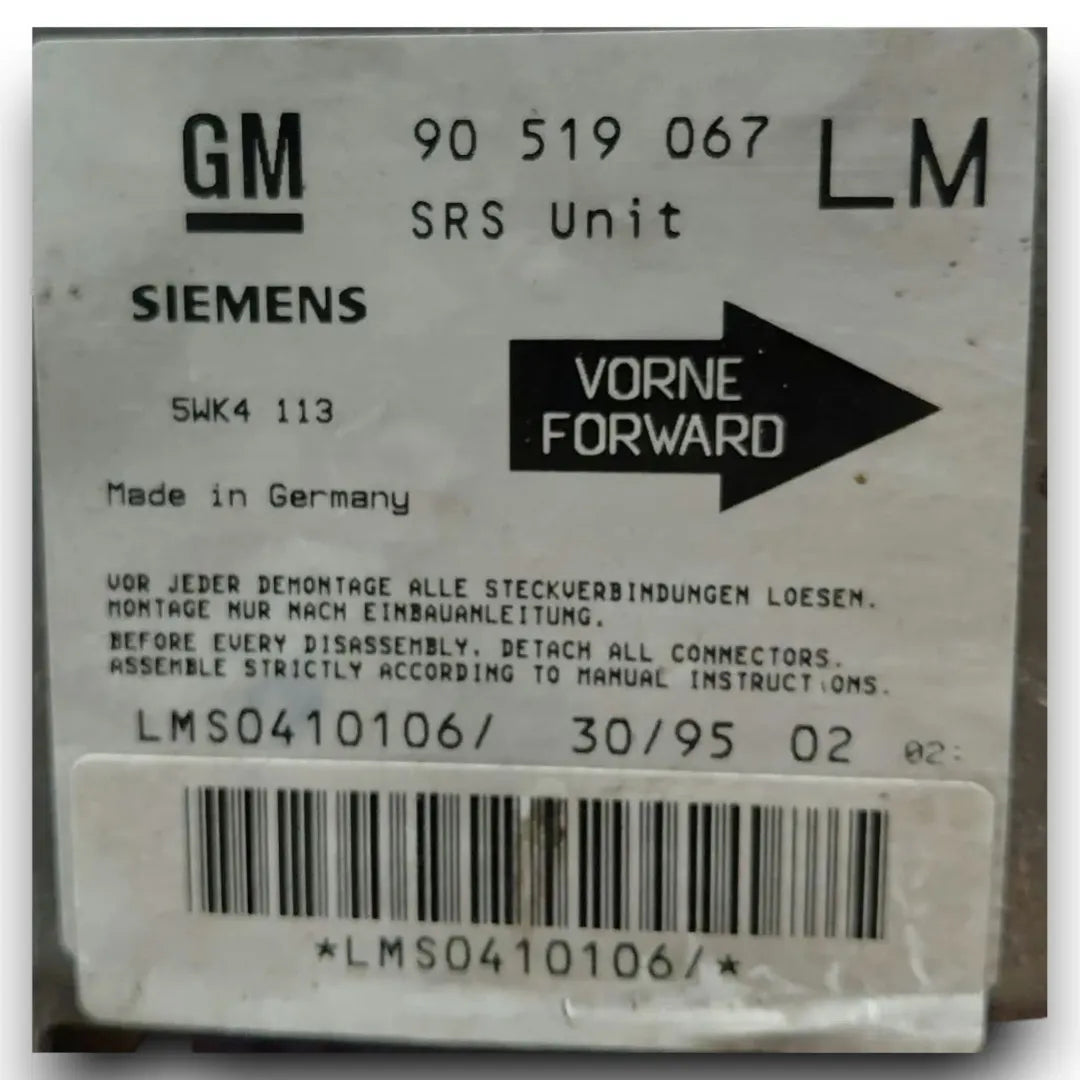 Dettaglio Centralina airbag per protezione pedoni Opel Astra cod. 90519067 - foto 4