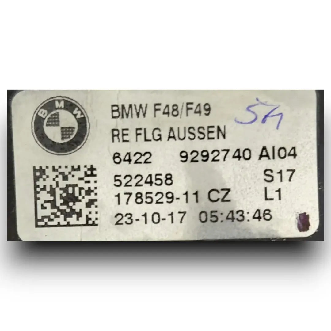 Dettaglio Bocchetta aria laterale cruscotto destra BMW X1 F48 cod. 9292740 - foto 5