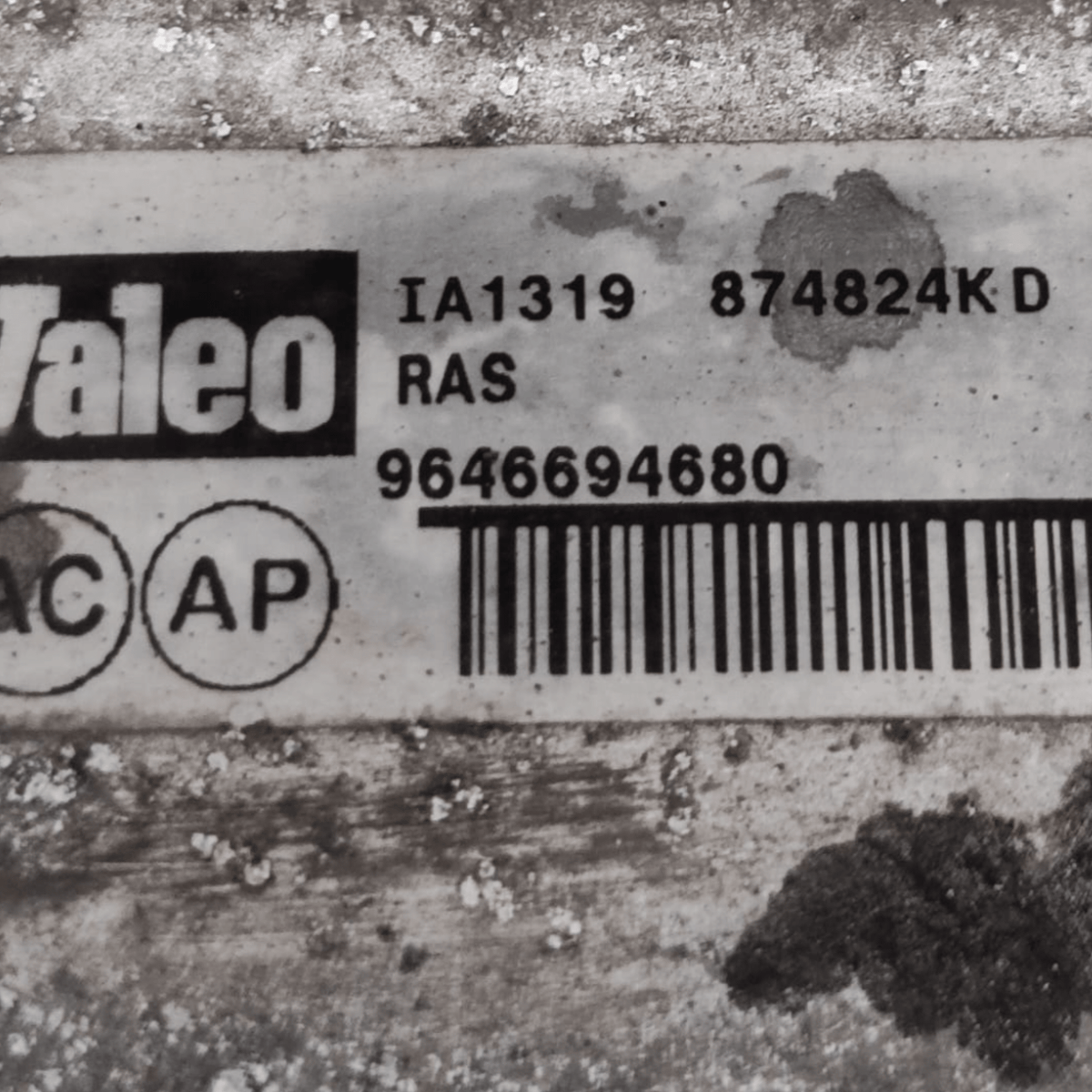 Intercooler Peugeot 407 1.6 Diesel COD: 9646694680 (2004 - 2012) - F&P CRASH SRLS - Ricambi Usati