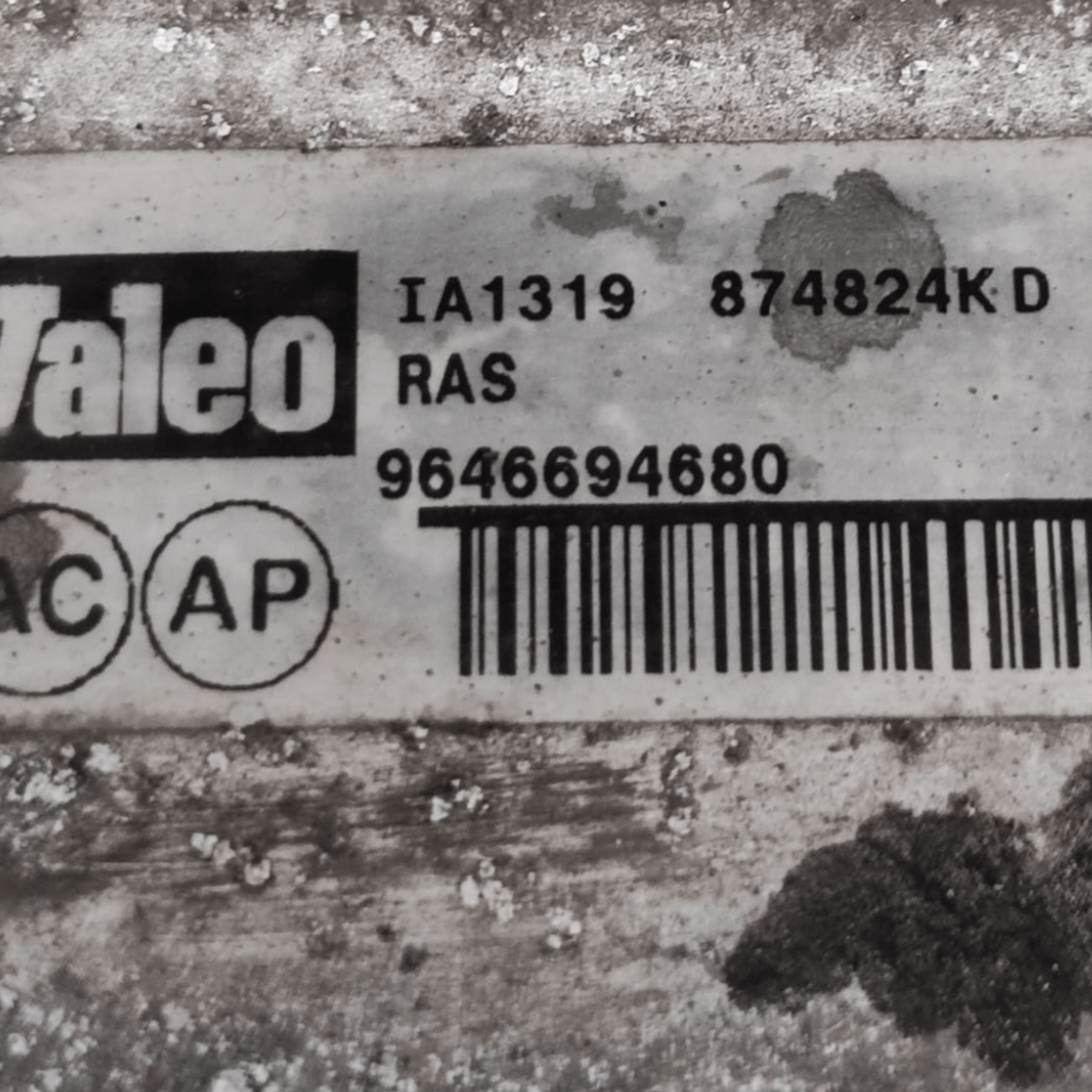 Intercooler Peugeot 407 1.6 Diesel COD: 9646694680 (2004 - 2012) - F&P CRASH SRLS - Ricambi Usati
