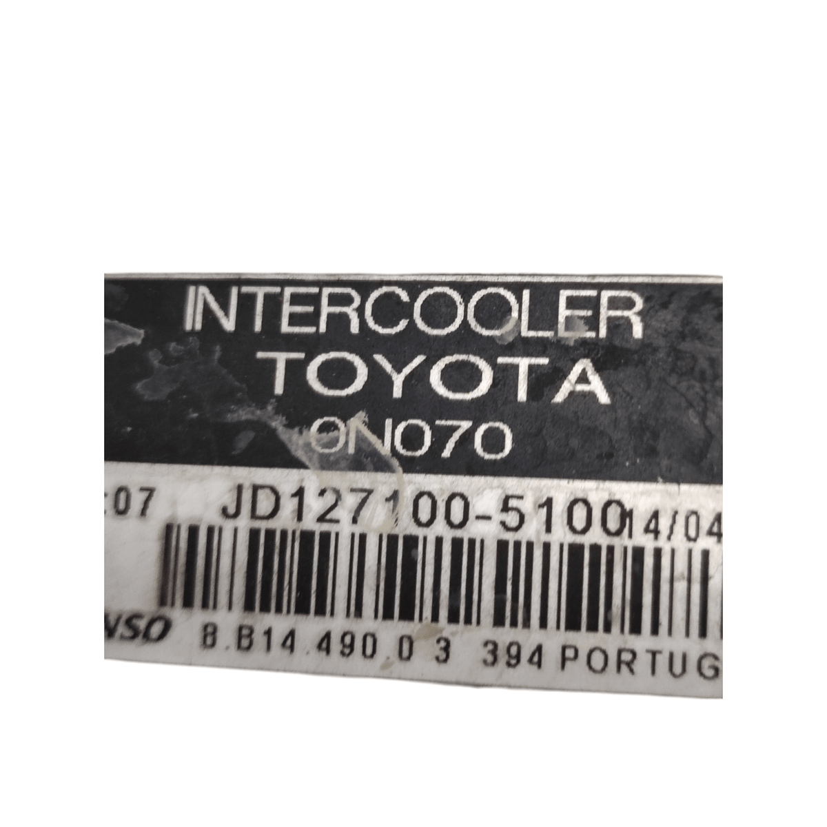 Intercooler Toyota Yaris 1.4 Diesel COD: JD1271005100 (2007 - 2011) - F&P CRASH SRLS - Ricambi Usati