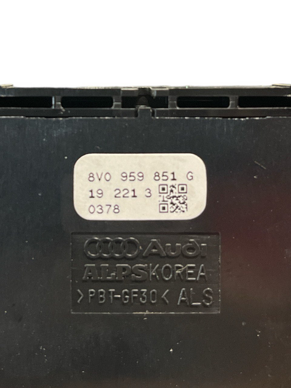 Interruttore / Pulsantiera Alzavetro 4 Tasti anteriore sinistra (sx) Audi A3 8V (2012 al 2020) cod: 8V0959851G - F&P CRASH SRLS - Ricambi Usati
