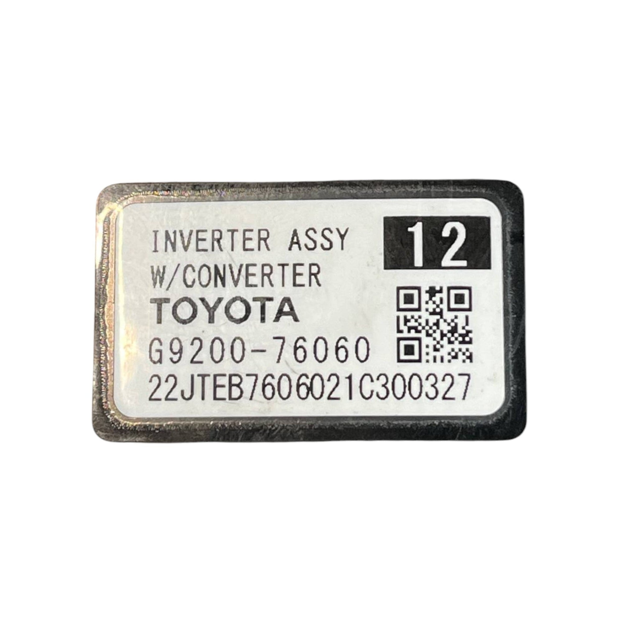 Inverter / Convertitore Di Corrente Toyota Corolla E210 (2018 - >) cod.G9200 - 76060 2.0 Benzina - Hybrid - F&P CRASH SRLS - Ricambi Usati