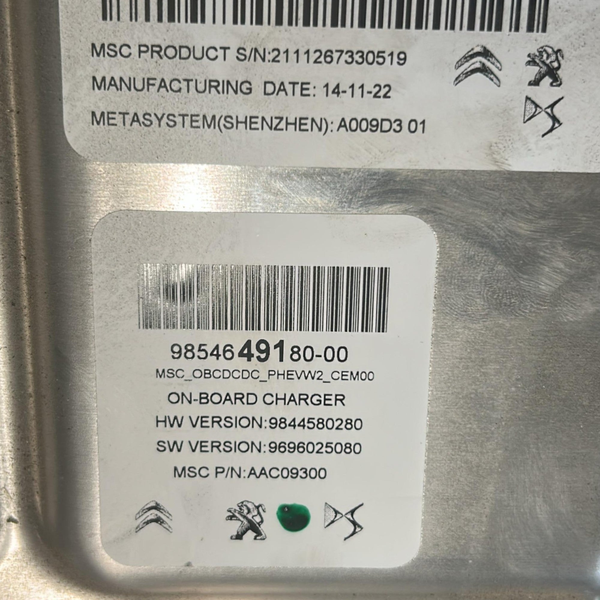 Inverter / Convertitore Peugeot 308 III cod.9854649180 1.6 Hybrid (2021 > ) - F&P CRASH SRLS - Ricambi Usati