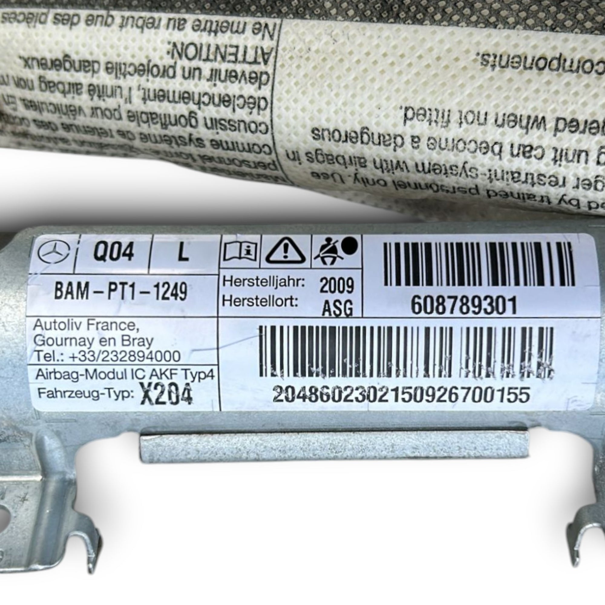 Kit AirBag Mercedes Benz GLK (X204) (2008 > 2015) - F&P CRASH SRLS - Ricambi Usati