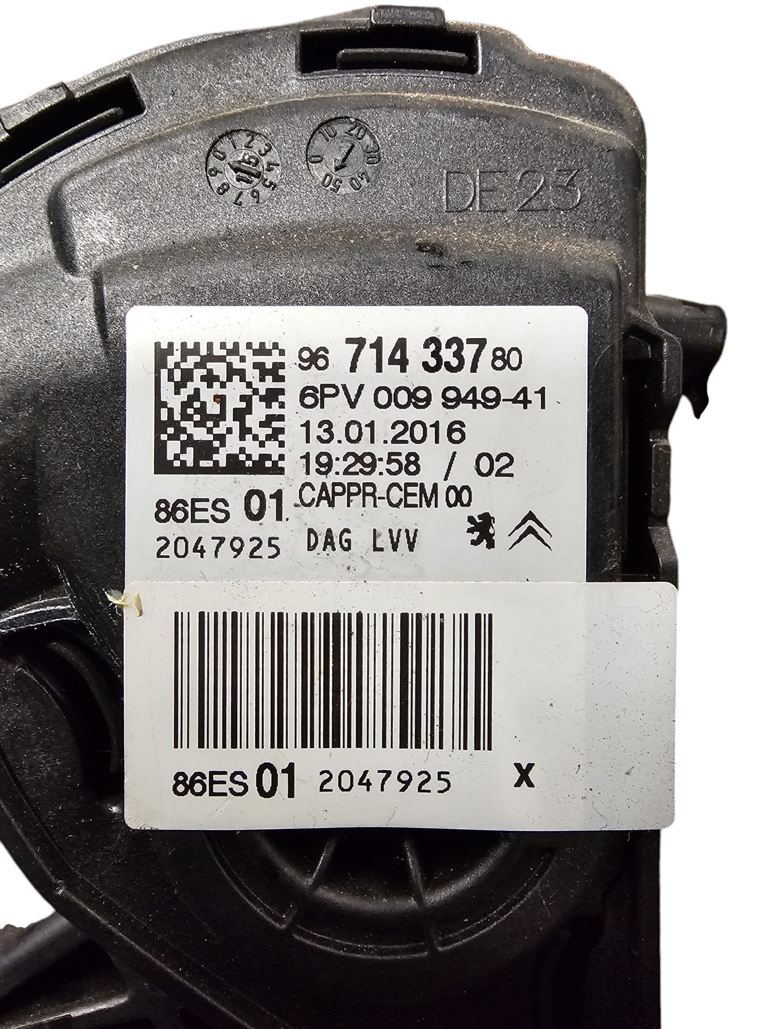 Kit pedaliera Completo Peugeot 208 (2012 - 2019) Cod:6PV00994941 pedale accelleratore - F&P CRASH SRLS - Ricambi Usati