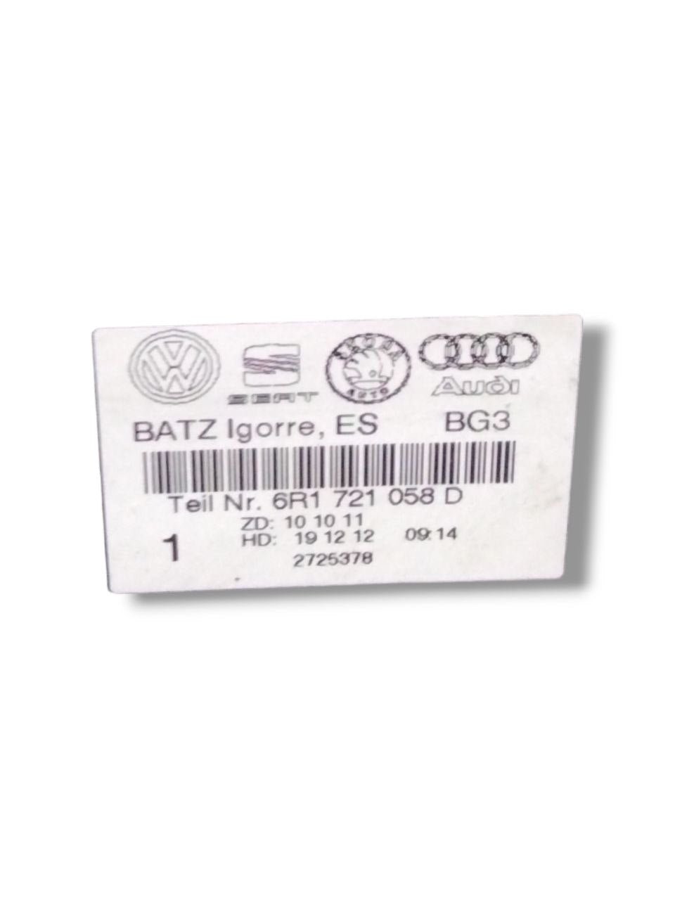 Kit pedaliera freno + acceleratore Audi A1 1.6 diesel (2010 - 2018)cod.6R1721058D - F&P CRASH SRLS - Ricambi Usati
