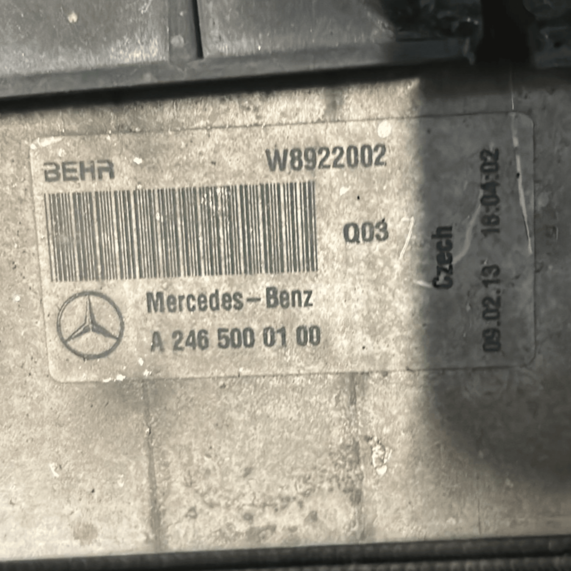 Kit Radiatori + Elettroventola Mercedes Benz Classe B (W246) cod.A2465000093 1.8 Diesel (2011 > 2018) cod.0130308401 cod.A2465000100 cod.A2465000054 - F&P CRASH SRLS - Ricambi Usati