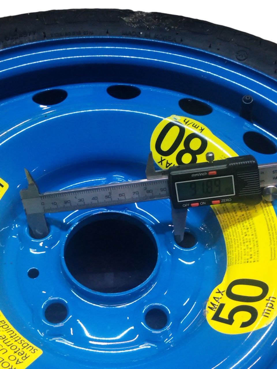 Kit Riparazione + Ruotino di scorta blu R16 in ferro Kia Soul (2014) cod.529103S910 - F&P CRASH SRLS - Ricambi Usati