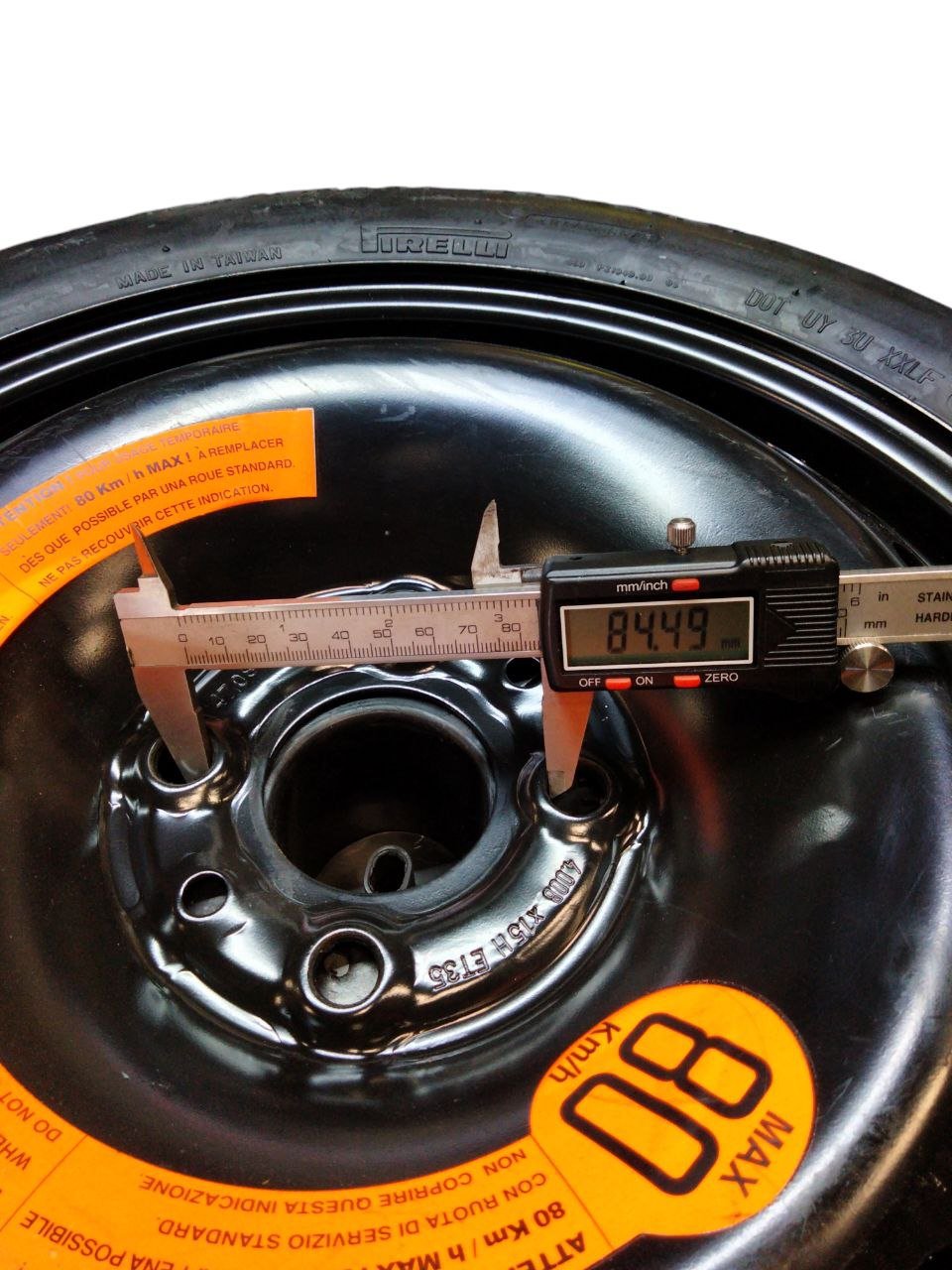 Kit riparazione+ruotino di scorta in ferro R15 nero Lancia musa(2003-2012)cod.46849214 - F&P CRASH SRLS - Ricambi Usati