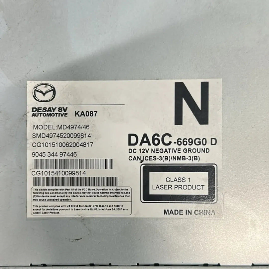Dettaglio Lettore CD per autoradio Mazda 2 3ª Serie 2014–2020 OEM DC3E669G0C - foto 3
