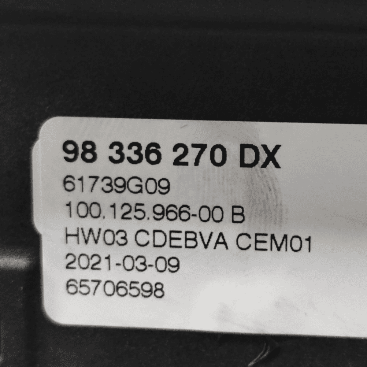 Leva cambio automatico peugeot 508 cod:98336270dx (2018 - ) - F&P CRASH SRL - Ricambi Usati