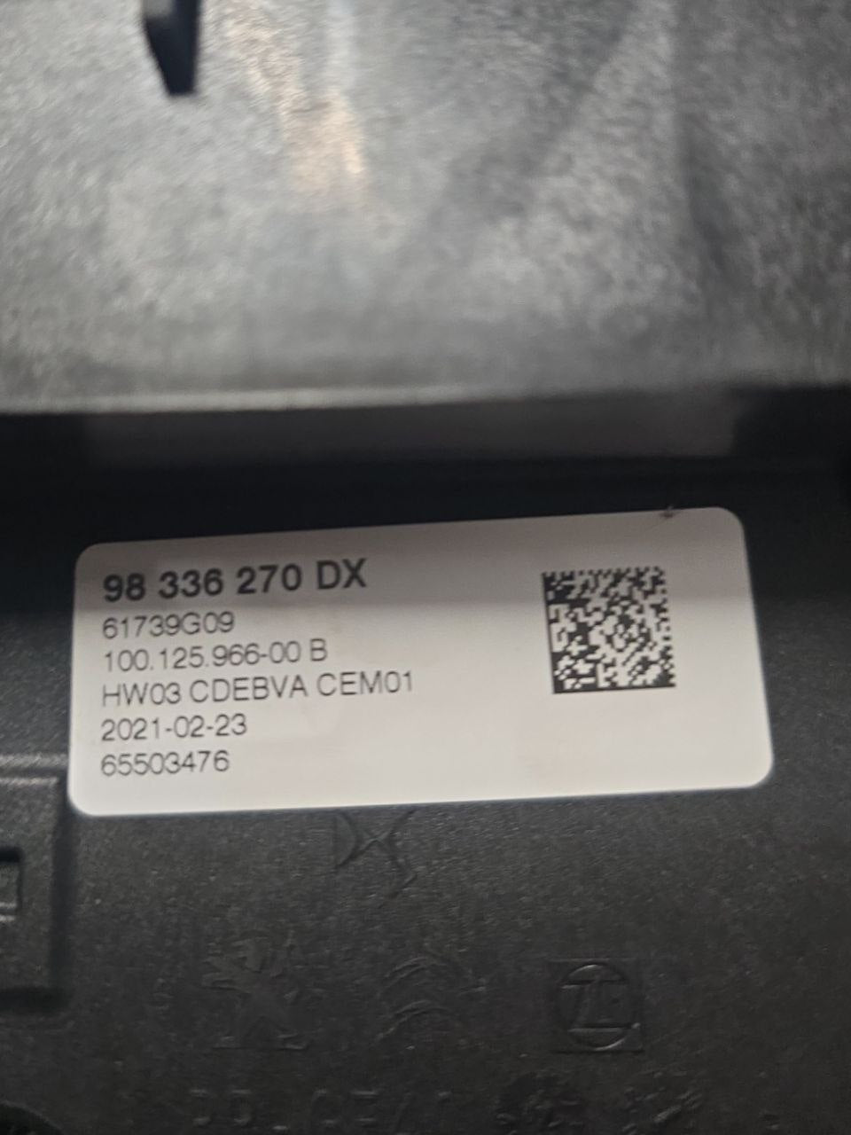 LEVA DEL CAMBIO AUTOMATICO PEUGEOT 308 1.6 DIESEL (2013 - 2021) Cod : 98336270DX - F&P CRASH SRLS - Ricambi Usati
