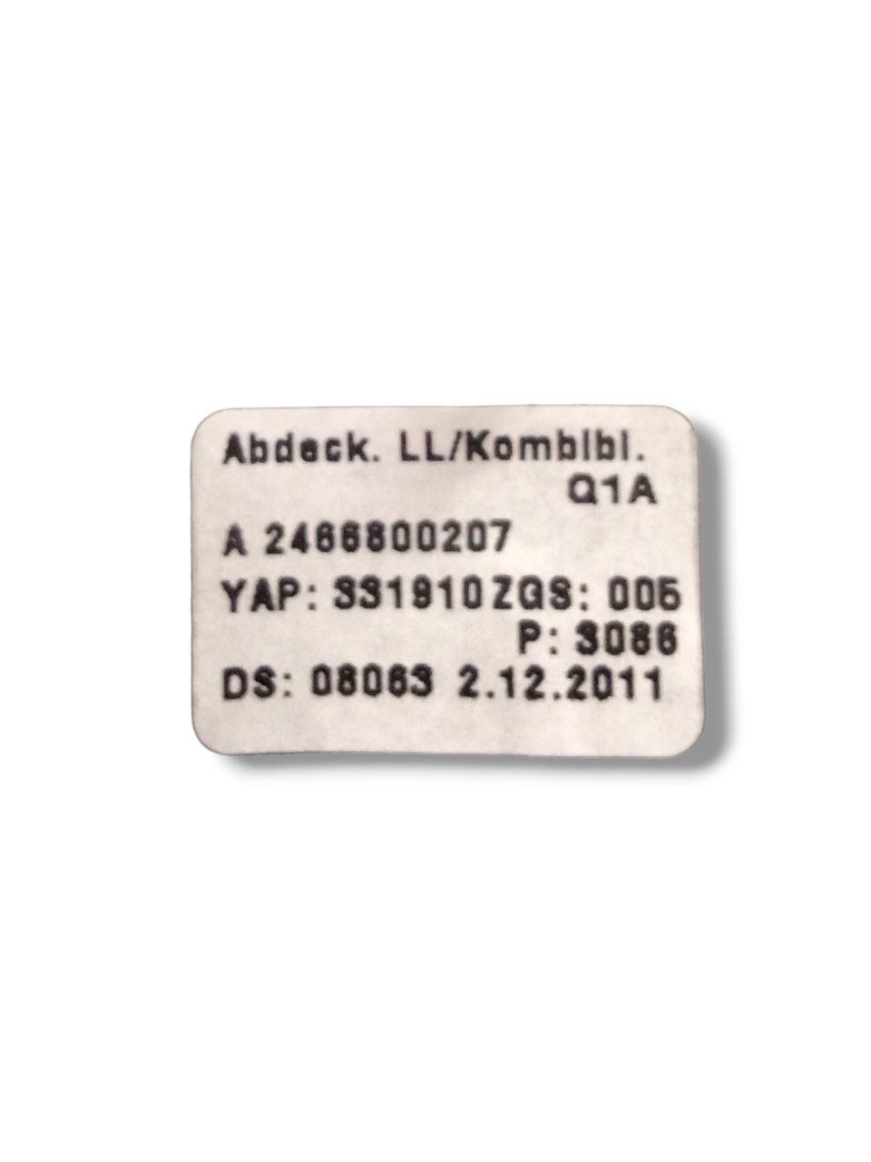 Tachometer mask Mercedes - Benz class B W246 (2011 - 2018) code.A2466800207 - F&P CRASH SRLS - Used Parts