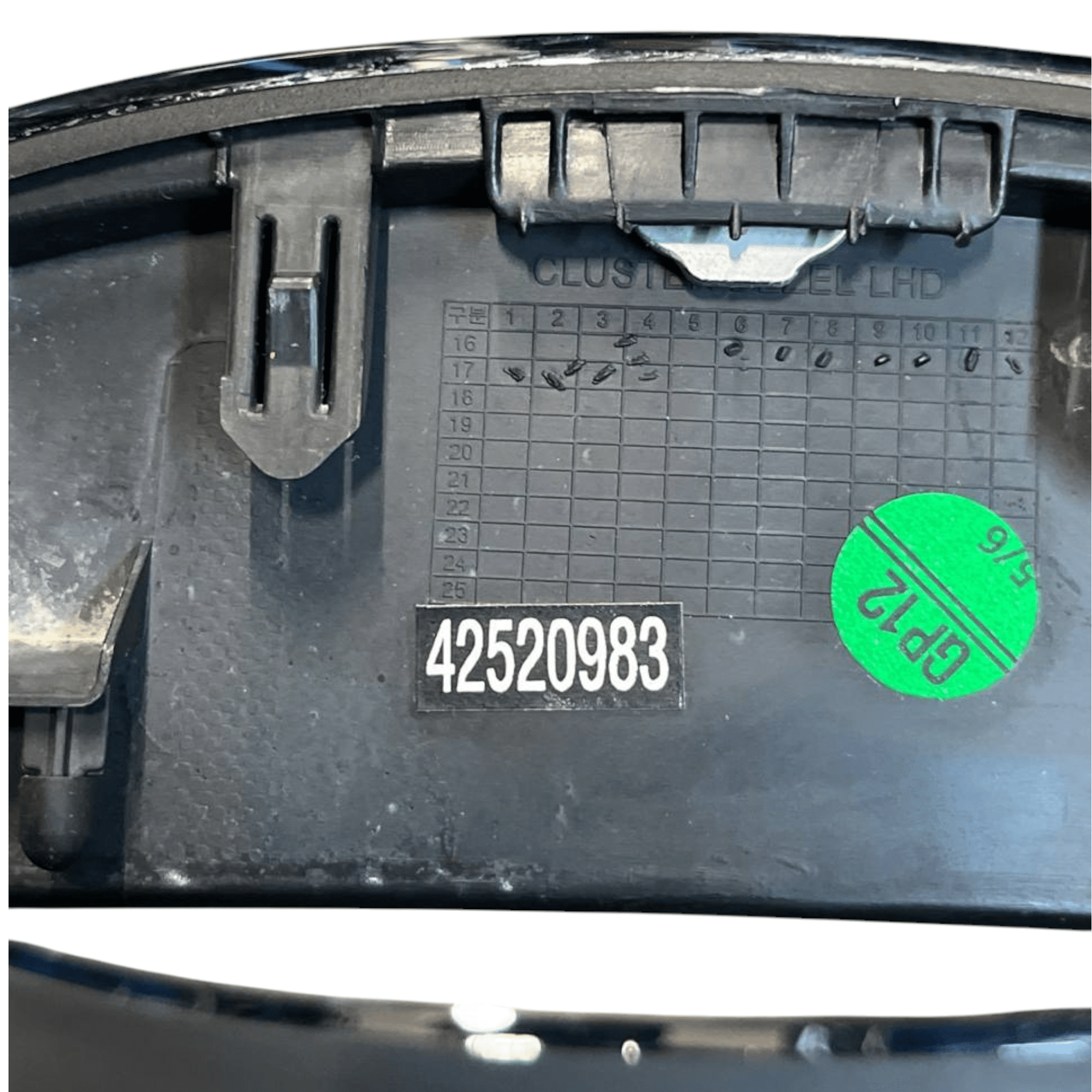 Mascherina Tachimetro Opel Mokka A / X cod.42520983 (2012 - 2019) + rivestimento sopra piantone - F&P CRASH SRLS - Ricambi Usati