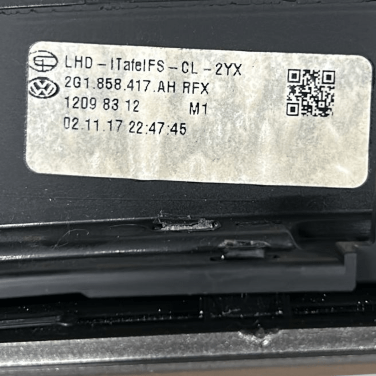 Mascherina tachimetro volkswagen polo aw1 cod:2G1858417 (2017 >) - F&P CRASH SRL - Ricambi Usati