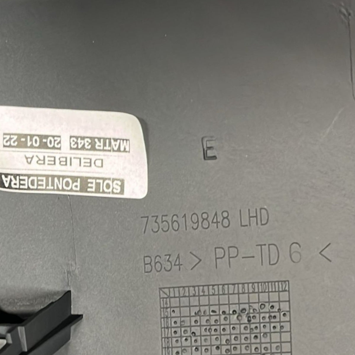 Modanatura Cruscotto Centrale Fiat 500 Abarth (595) cod:735619848 (2018 >) - F&P CRASH SRLS - Ricambi Usati