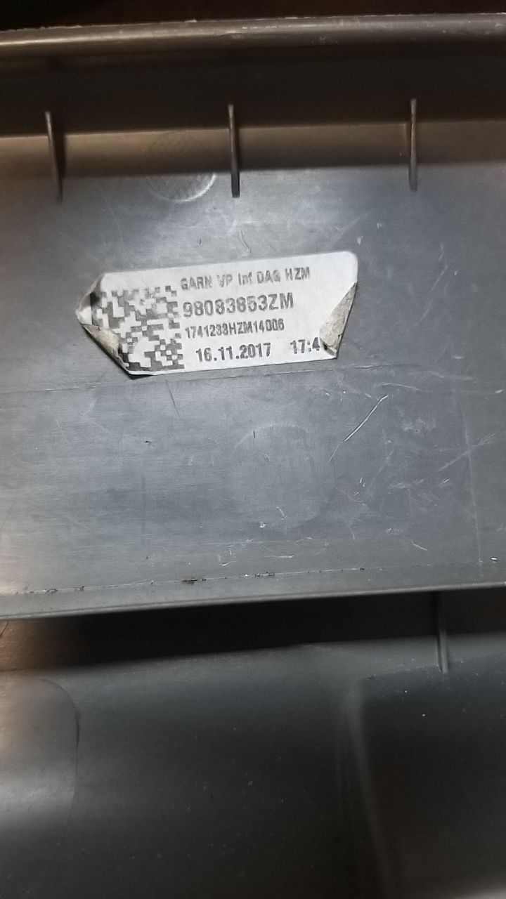 Internal Dashboard Molding Peugeot Expert (2017) Code: 98083853ZM - F&P CRASH SRLS - Used Parts