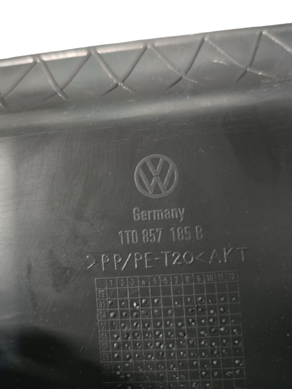 INTERNAL TRIM VOLKSWAGEN TOURAN (2007 - 2015) Code: 1T0857185B - F&P CRASH SRLS - Used Parts