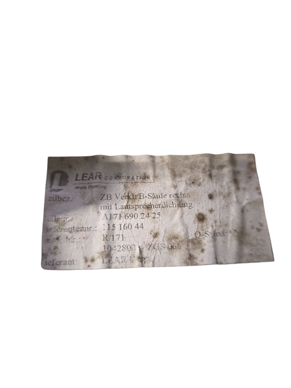 LEFT COLUMN TRIM MERCEDES - BENZ SLK R171 (2004 - 2011) Code: A1716902425 - F&P CRASH SRLS - Used Parts