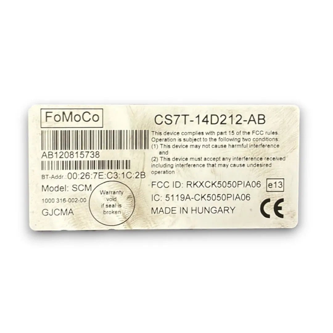 Modulo Bluetooth Ford C-Max 2010–2015 OEM CS7T-14D212-AB - F&P CRASH SRL - Ricambi Usati