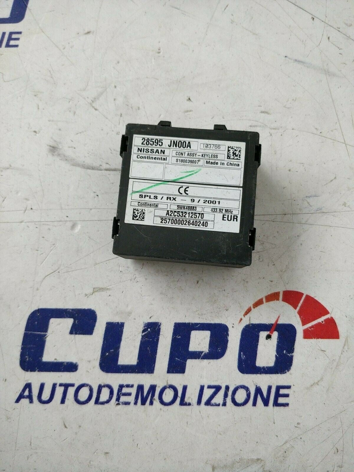 Keyless Entry Control Module Infiniti FX S180039007 A2C53212570 - F&P CRASH SRLS - Used Parts