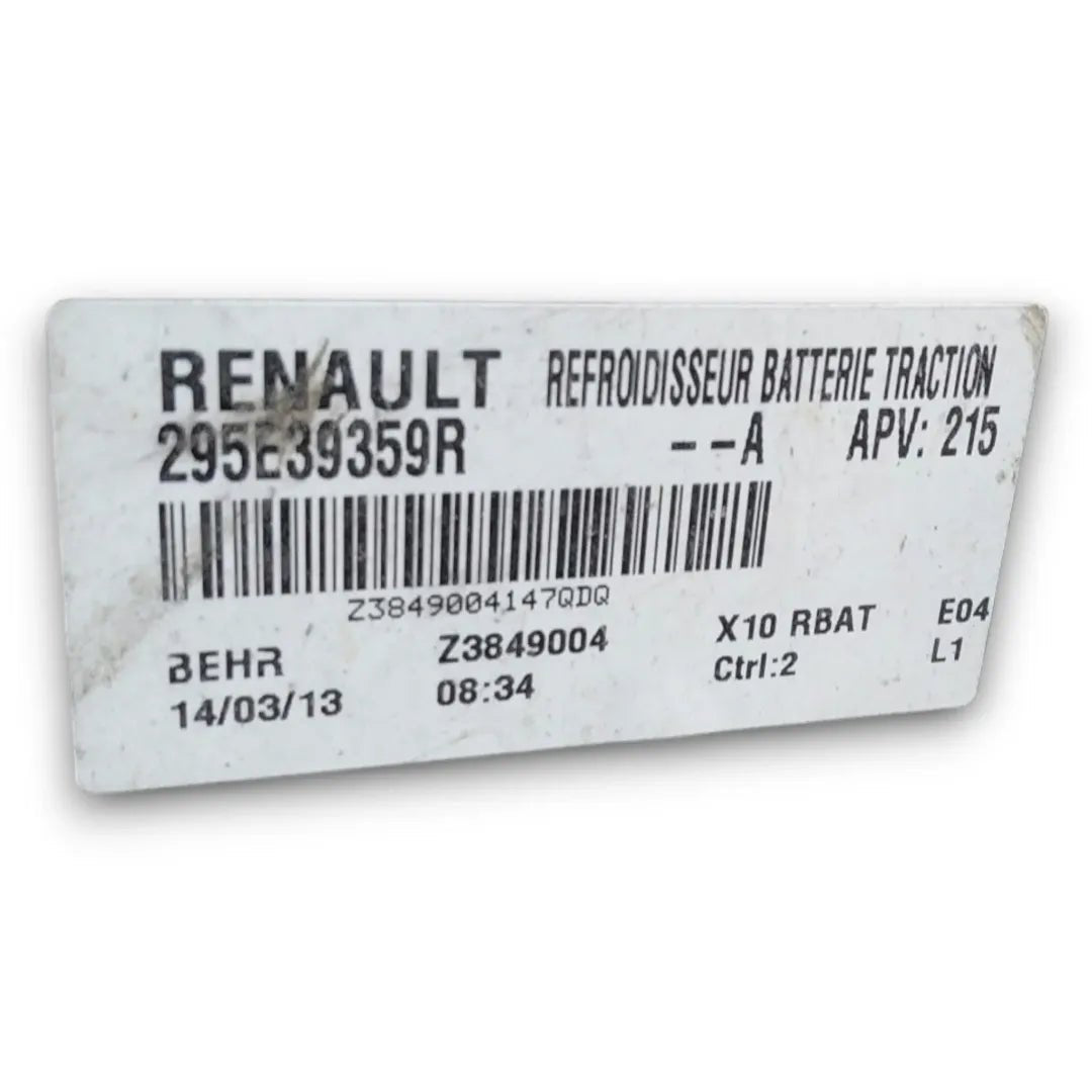 Modulo di raffreddamento della batteria ad alta tensione Renault ZOE 2013–2020 295E39359R - F&P CRASH SRL - Ricambi Usati