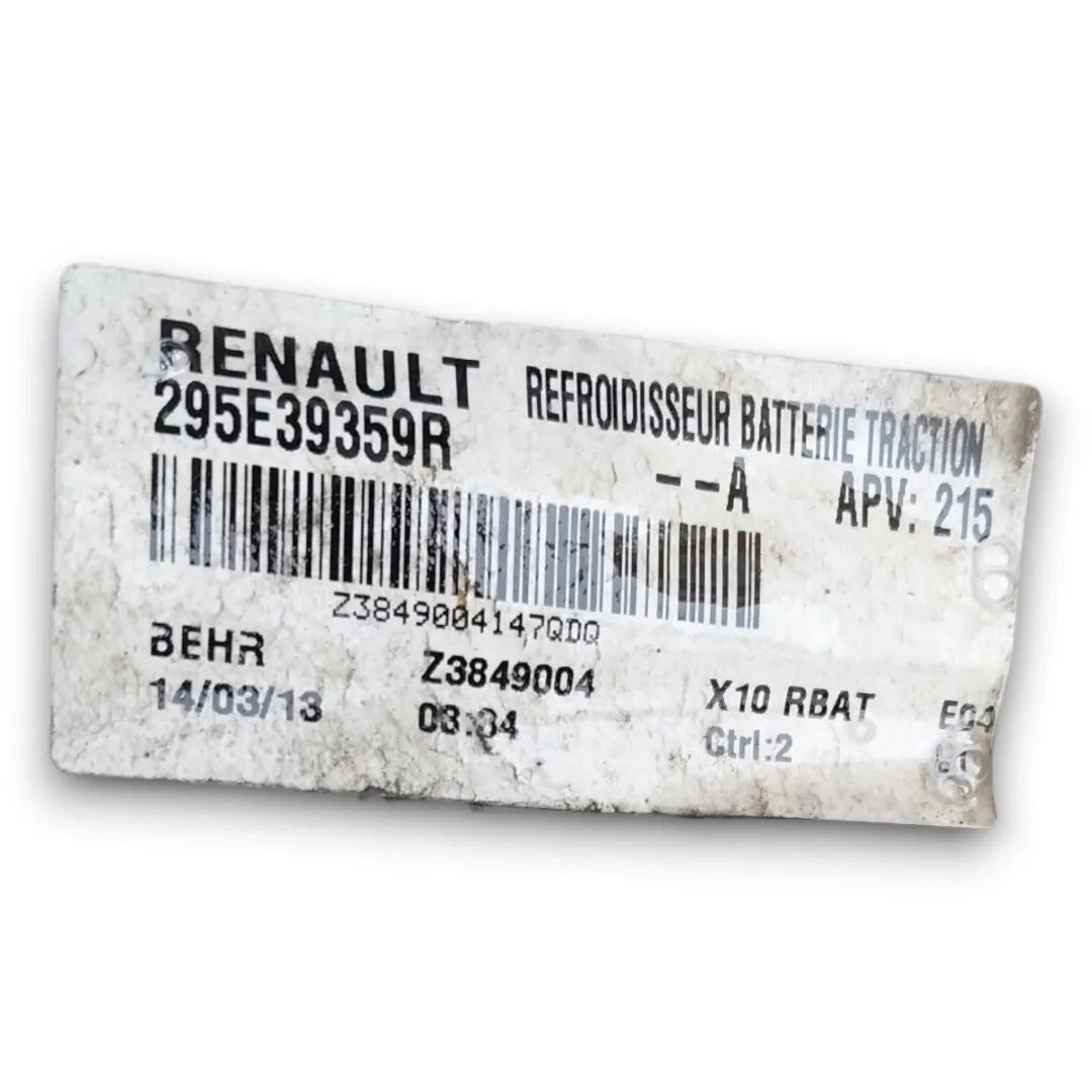 Modulo di raffreddamento della batteria ad alta tensione Renault ZOE 2013–2020 295E39359R - F&P CRASH SRL - Ricambi Usati