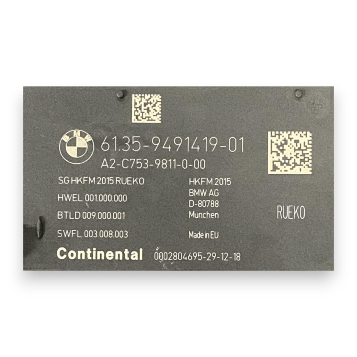 Modulo ecu sollevamento portellone posteriore bmw x1 f48 cod:61359491419 - 01 (2015 - 2022) - F&P CRASH SRLS - Ricambi Usati