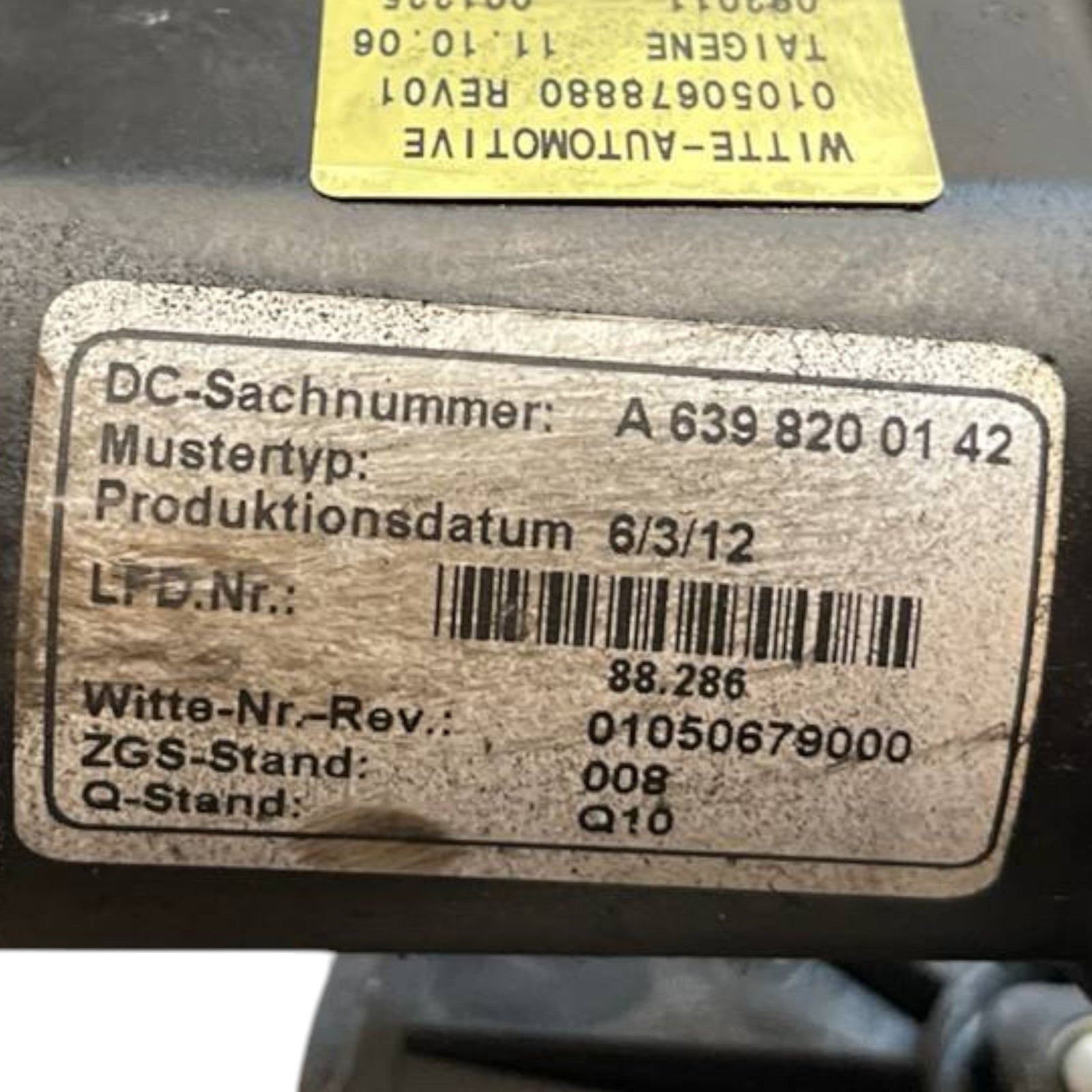 Left sliding door motor / motor for Mercedes - Benz Vito/Viano W639 code A6398200142 (2003 - 2013) - F&P CRASH SRLS - Used Parts