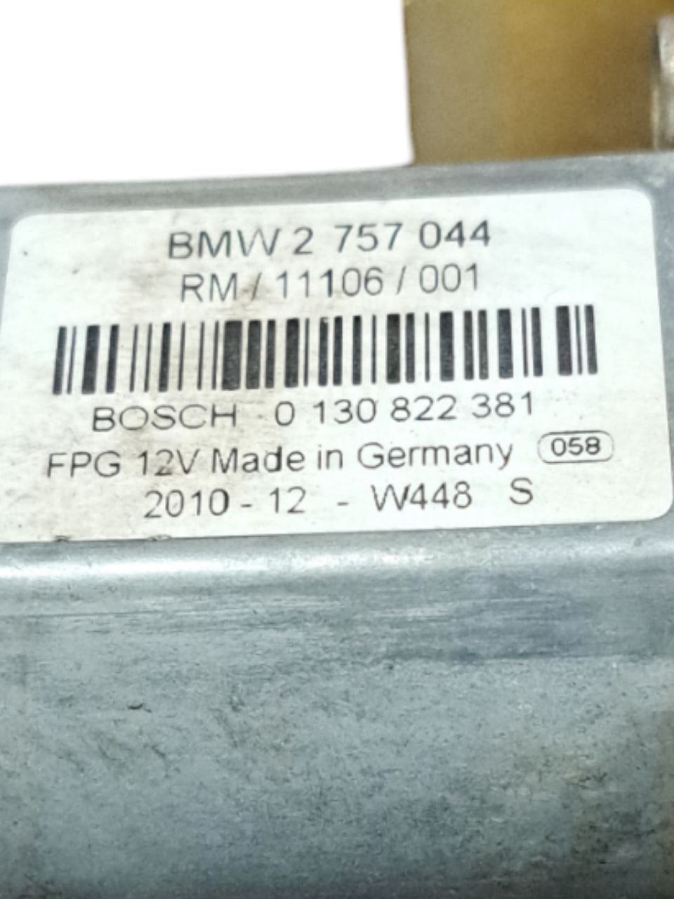 Front right window lifter Mini One R56 (2006 - 2013) COD:2757044 - F&P CRASH SRLS - Used Parts