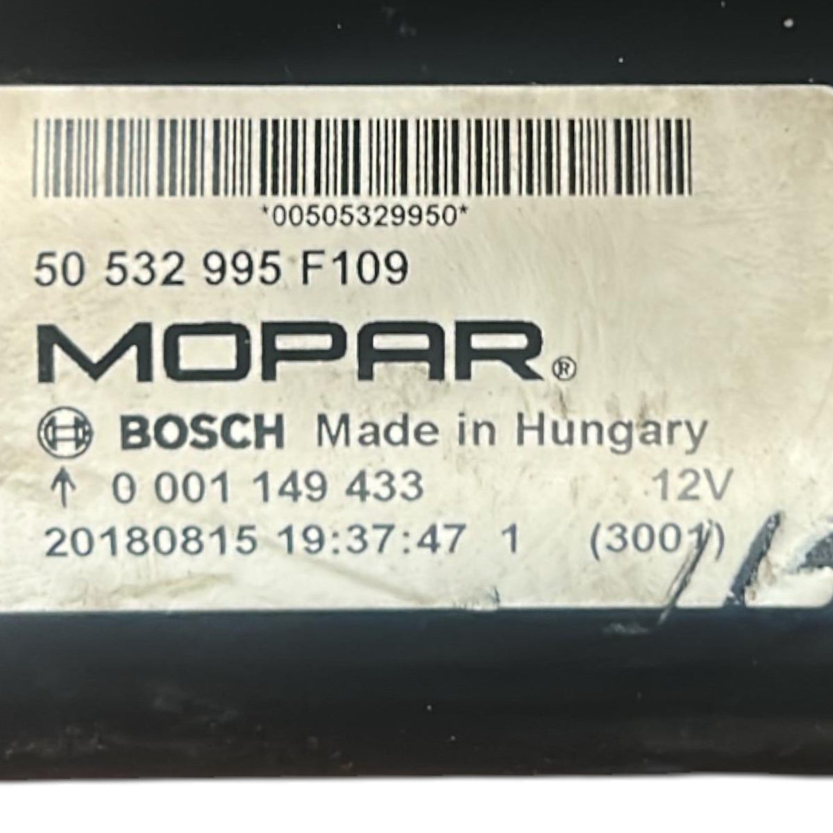 Starter Motor Alfa Romeo Giulia cod.00505329950 2.2 Diesel (2016 > ) cod.0001149433 - F&P CRASH SRLS - Used Parts