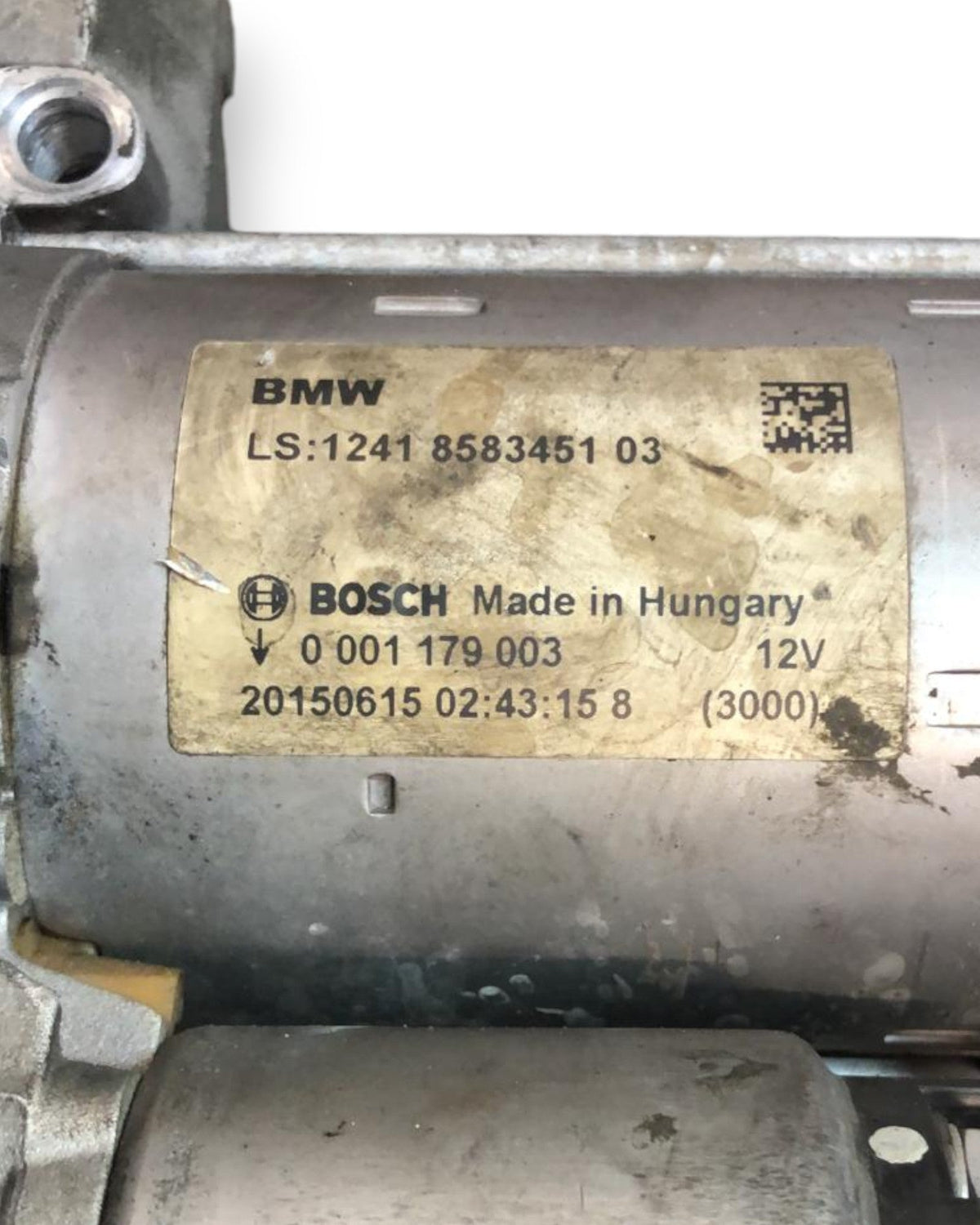 Starter Motor Bmw Series 1 f20 1.6 Petrol (2011 > 2019) code:0001179003 - F&P CRASH SRLS - Used Parts