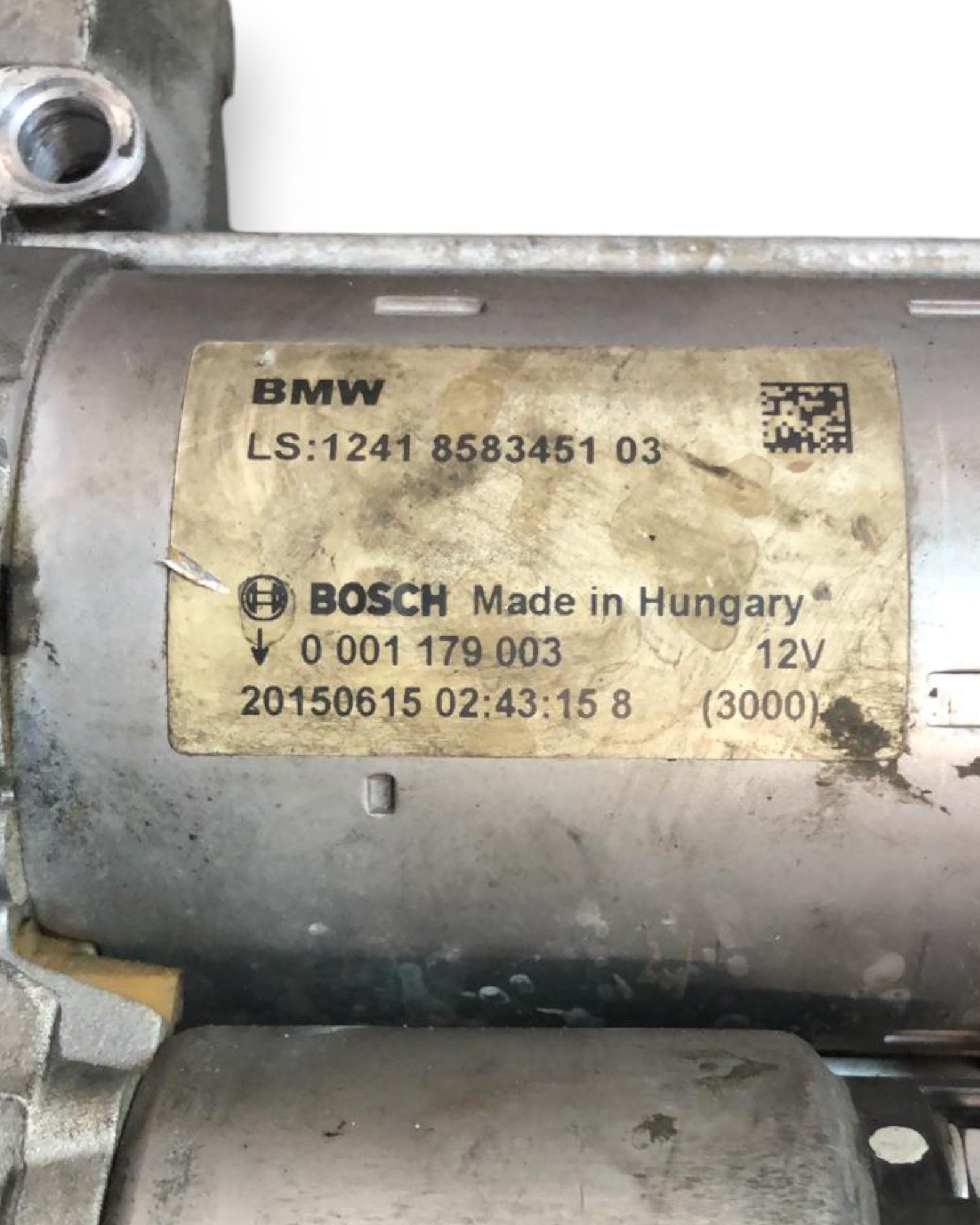 Starter Motor Bmw Series 1 f20 1.6 Petrol (2011 > 2019) code:0001179003 - F&P CRASH SRLS - Used Parts