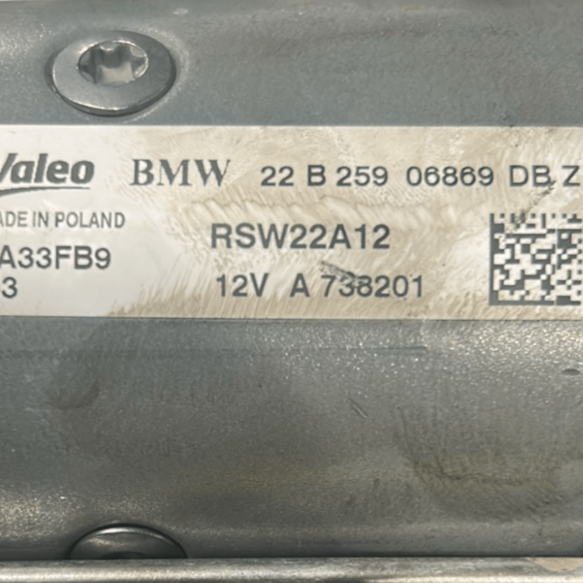 Motorino avviamento bmw x3 g01 2.0 diesel / hybrid cod:RSW22A12 (2017 > 2024) - F&P CRASH SRLS - Ricambi Usati