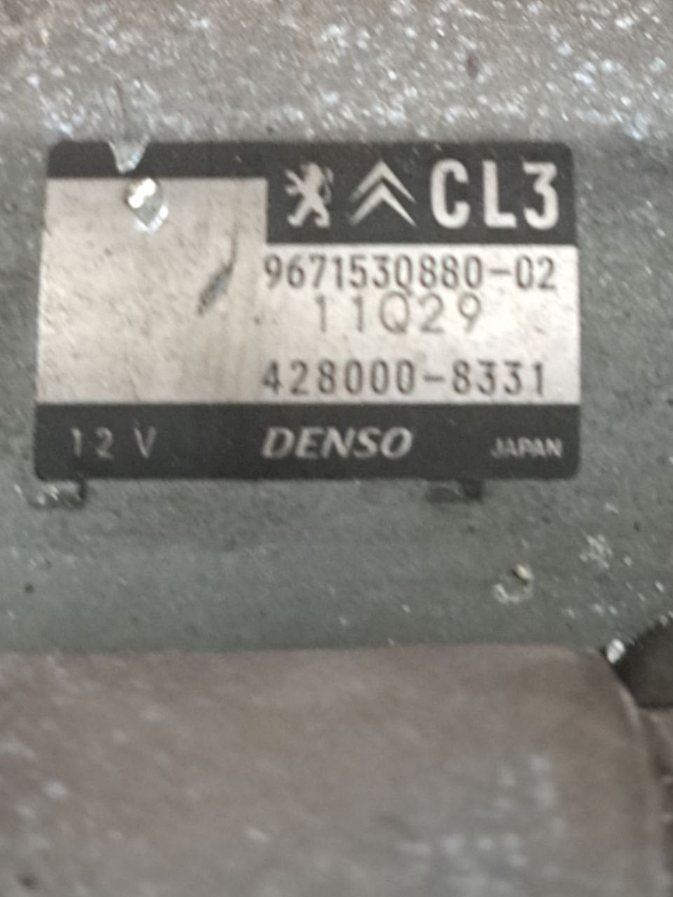 Motorino Avviamento Citroen C3 1.2 Benzina (2009 - 2016) COD:9671530880 - 02 - F&P CRASH SRLS - Ricambi Usati
