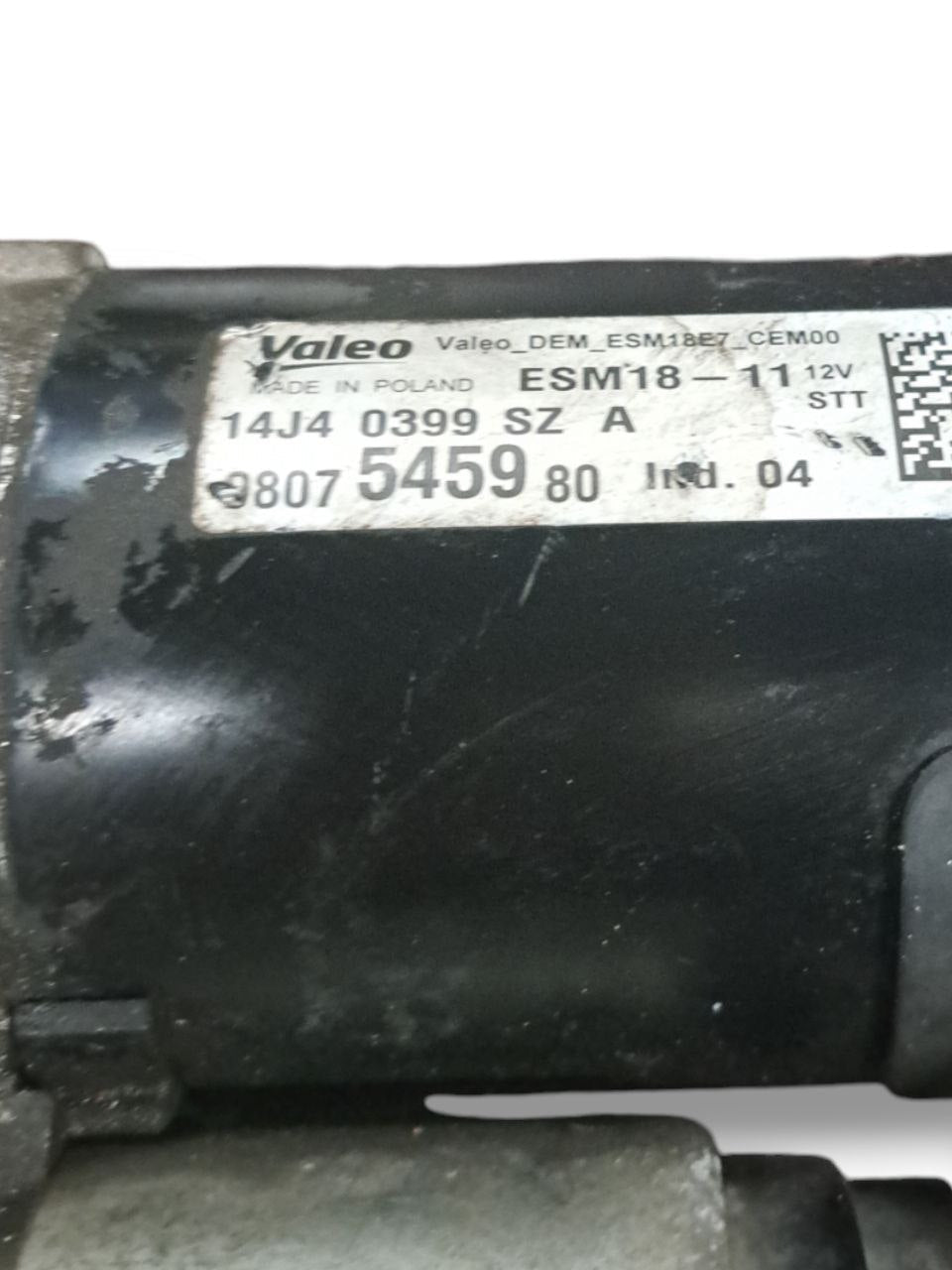 Motorino Avviamento Citroen C3 1.2 Benzina (2009 - 2016) COD:9807545980 - F&P CRASH SRLS - Ricambi Usati