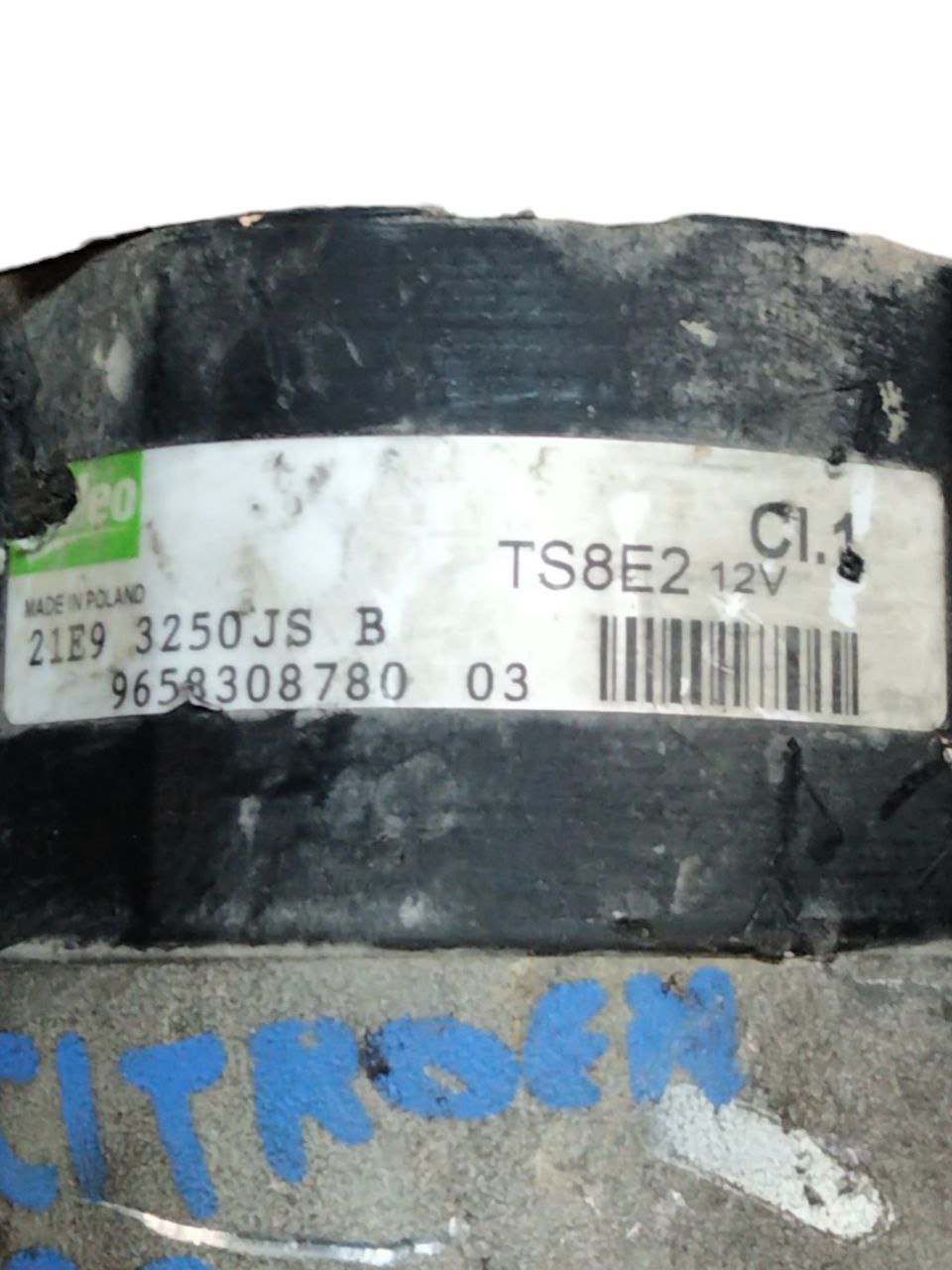 Starter Motor Citroen C3 1.4 petrol (2002 - 2010) COD:9658308780 - F&P CRASH SRLS - Used Parts