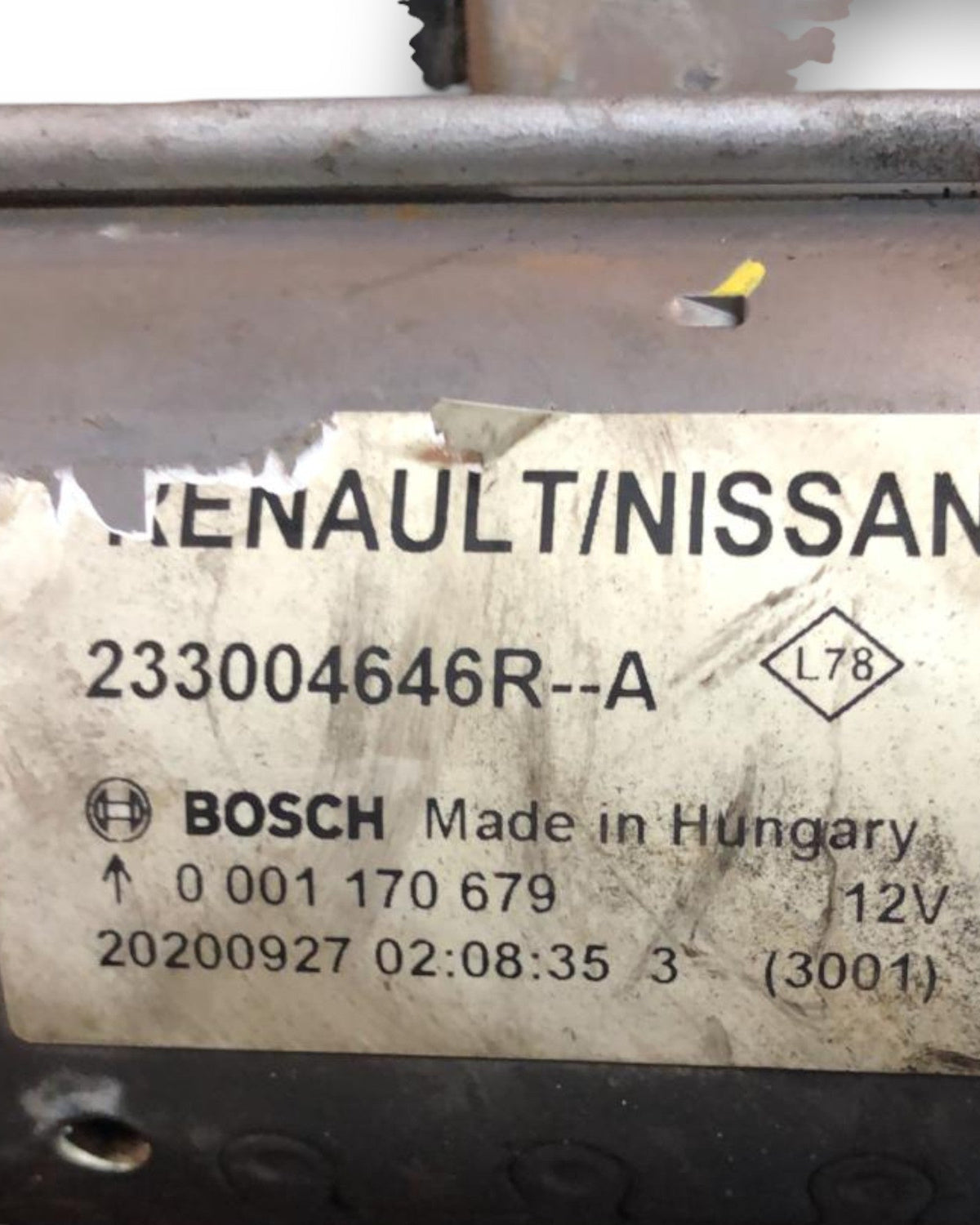 Starter Motor Dacia Sandero 1.0 petrol (2017 > 2020) code:233004646R - F&P CRASH SRLS - Used Parts