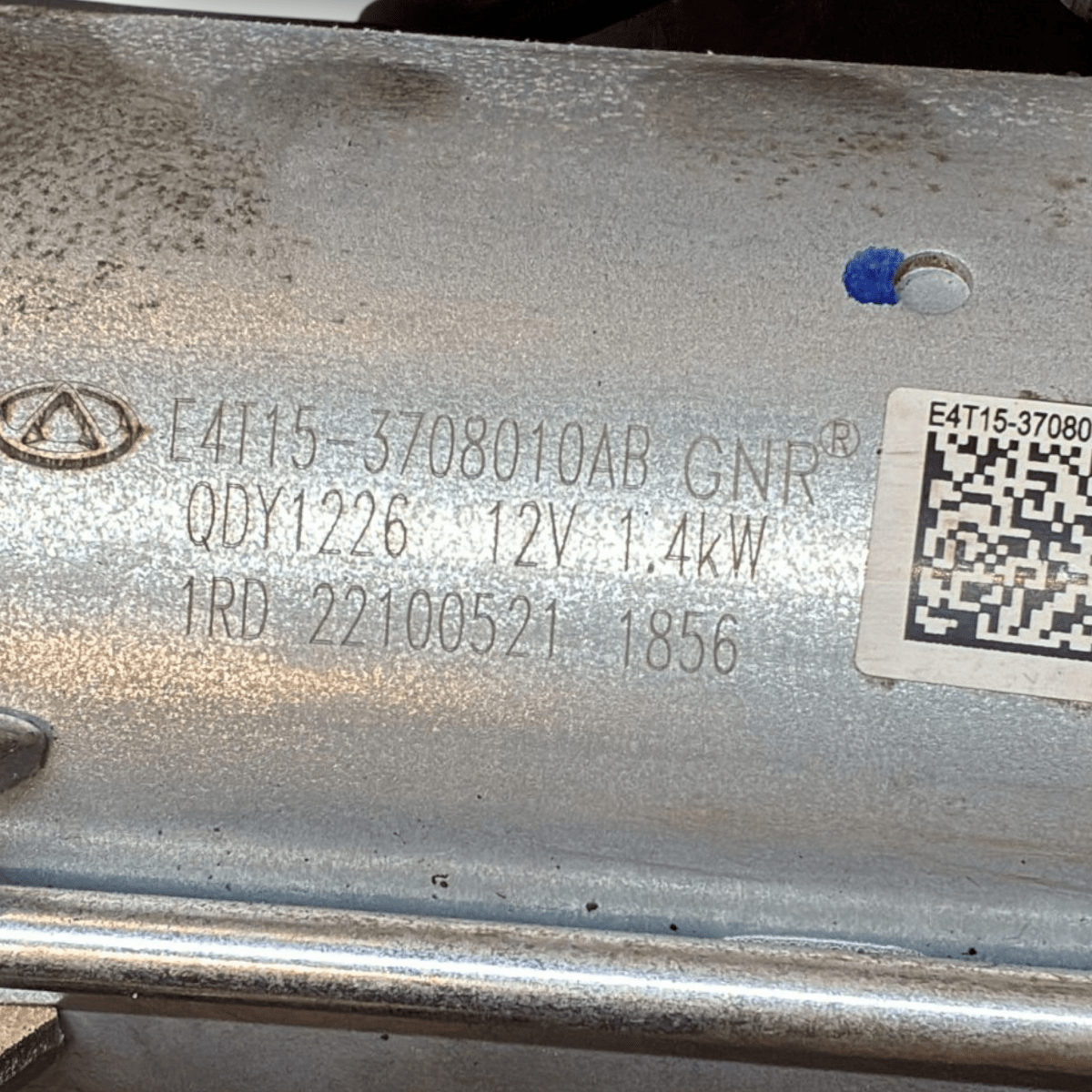 Motorino avviamento dr 5.0 1.5 benzina / gpl cod : E4T15-3708010AB (2020 ->) - F&P CRASH SRL - Ricambi Usati