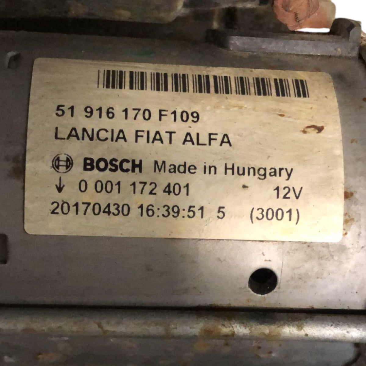 starter motor fiat 500X 1.3 Diesel (2014 >) code:0001172401 - F&P CRASH SRLS - Used Parts