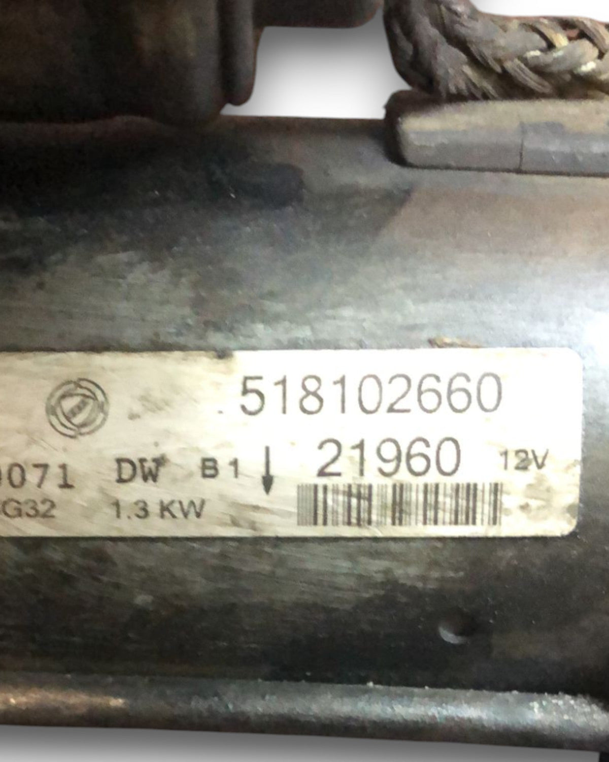 Starter motor Fiat Grande Punto 1.3 Diesel (2005 > 2018) code:518102660 - F&P CRASH SRLS - Used Spare Parts